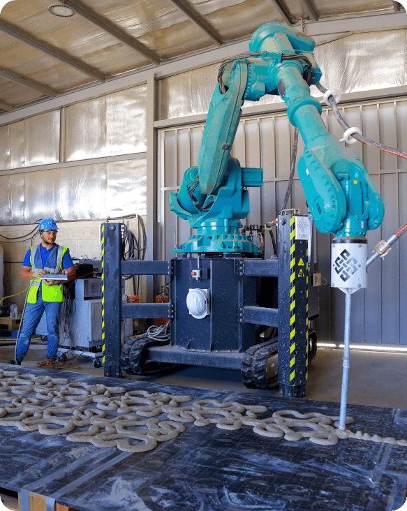3D printing robot producing artificial reef structures