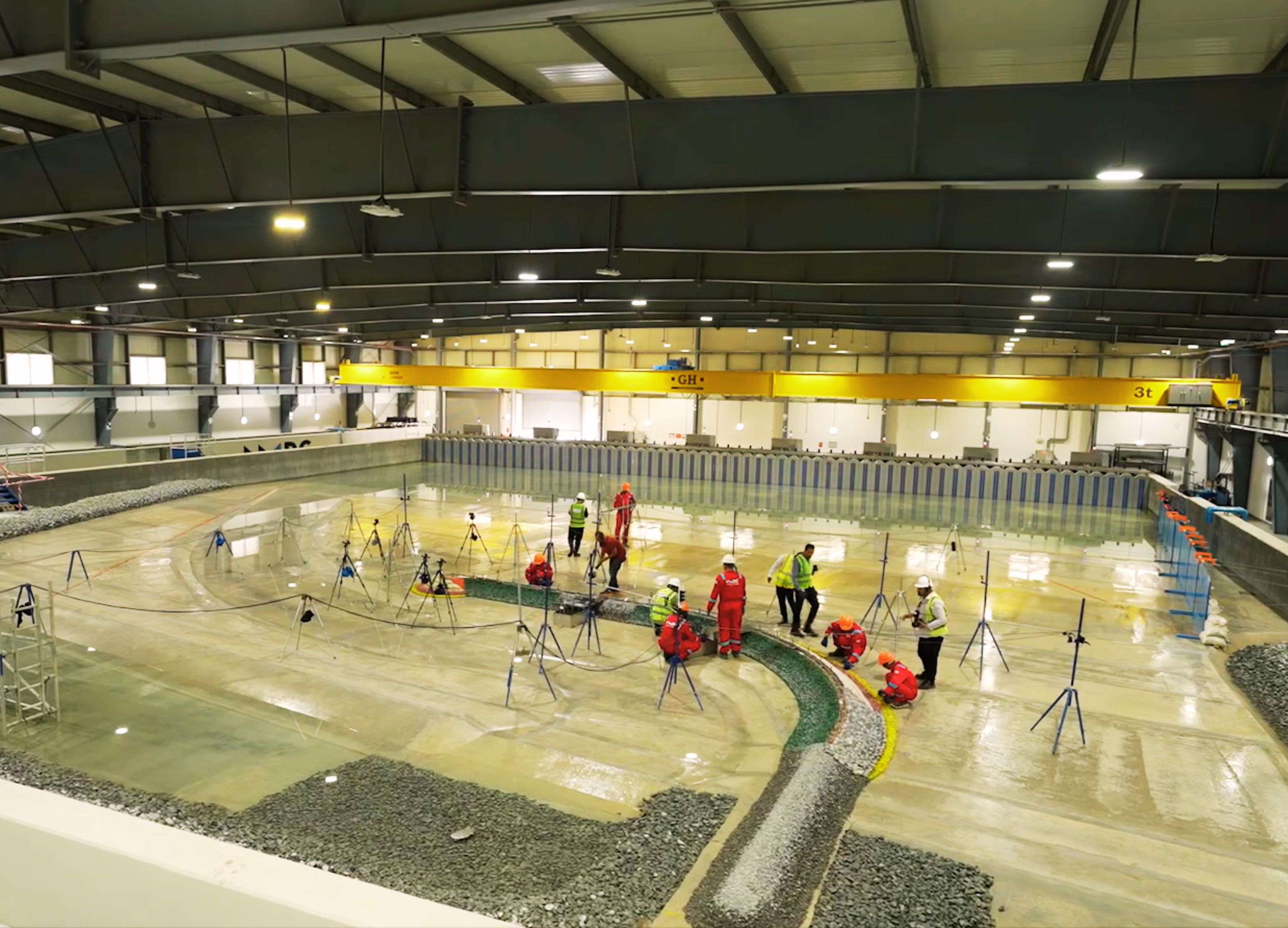 Coastal and hydrodynamic center physical model