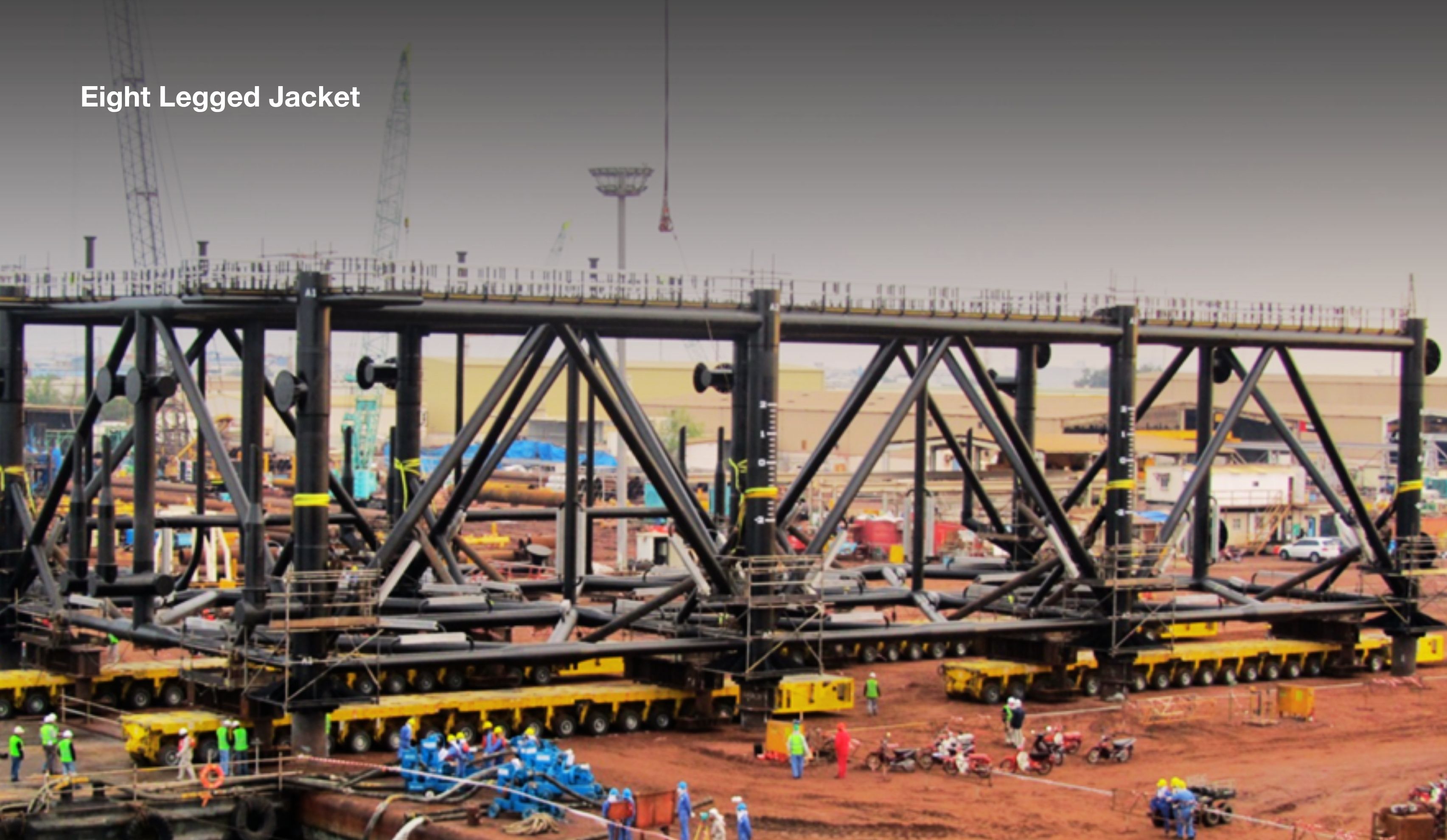 Jacket structure fabrication at NMDC Energy yard