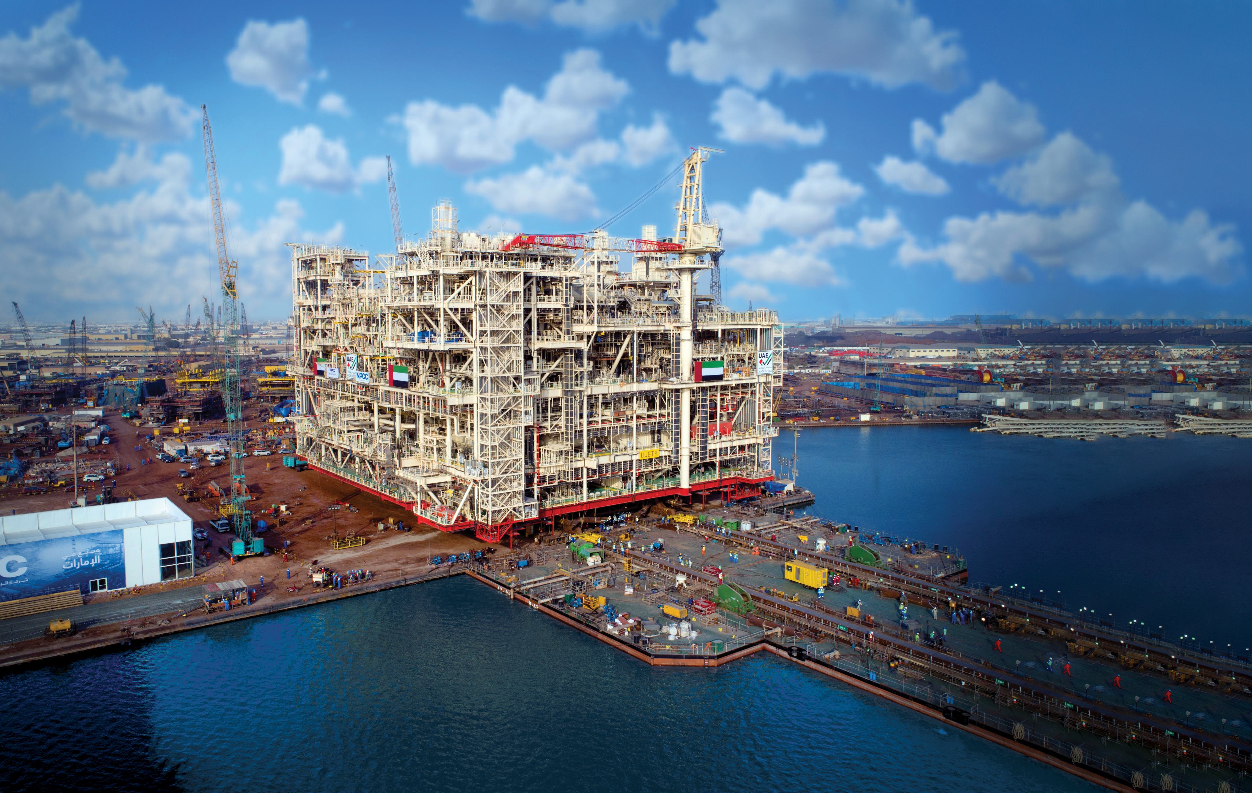 NMDC Energy topside module at a waterfront yard